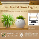 8 Tier Indoor Plant Stand With 5 Grow Lights For Living Room - Rustic Brown by HouseOfZazla
