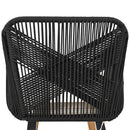 5 Pieces Patio Furniture Chair Sets, Patio Conversation Set With Wicker Cool Bar Table, Ottomans,Outdoor Furniture Bistro Sets for Porch,Backyard,Balcony,Poolside Black&Beige