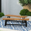 Cloud Outdoor Bench With Acacia Wood Frame And Slat Panel Design by HouseOfZazla