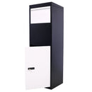 Package Delivery Box, Galvanized Steel Parcel Mailbox With Code Lock & Mounting Hardware, For Outdoor Porch, Curbside - White / Black by HouseOfZazla