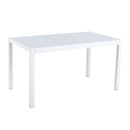 4 Piece Set Of Modern Striped Color- Blocking Single Chairs With Long Table by HouseOfZazla