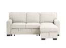 Estelle - Fabric Reversible Sleeper Sectional With Storage Chaise Drop-Down Table 2 Cup Holders And 2 USB Ports by HouseOfZazla