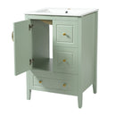 Retro Bathroom Vanity With Sink, Soft Closing Cabinet & Drawers by HouseOfZazla