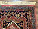 5x7 Persian Tribal Design Rug, Wool, Geometric Medallions, Vintage, Power Loomed