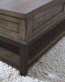 Johurst - LIFT TOP COCKTAIL TABLE - Grayish Brown