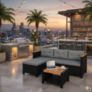 L-Shaped Patio Set With Cushions And Storage Table by HouseOfZazla
