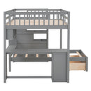 Bunk Bed With Desk, Drawers And Shelves by HouseOfZazla
