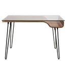 Avery - Mid-Century Modern Desk - Walnut / Clear / Black by HouseOfZazla