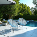 Modern Egg Shaped String Chairs (Set of 2) by Unique Piece Furniture