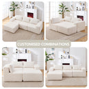 L-Shape Modern Minimalist Modular Sectional Sofa with Deep Seats by HouseOfZazla