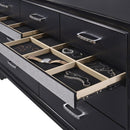 Annie - 7 Drawer Dresser With Mirror - Black by HouseOfZazla