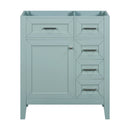 30" Bathroom Vanity without Sink, Cabinet Base Only, Bathroom Cabinet with Drawers, Solid Frame and MDF Board, Green