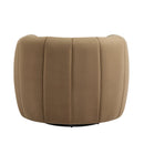 Serenizia - Upholstered Swivel Chair With Channel Tufted