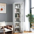 Tall Display Cabinet & Bookshelf with Glass Door by HouseOfZazla