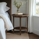 Philippe - Round End Table With Shelf - Brown by HouseOfZazla