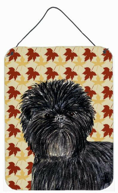 Affenpinscher Fall Leaves Portrait Aluminium Metal Wall or Door Hanging Prints