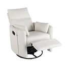 360 Degree Swivel Recliner Theater Recliner Manual Rocker Recliner Chair with Two Removable Pillows for Living Room, Beige