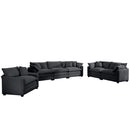 Elegant Oversized Sectional Sofa Set With Deep Seats And Flexible Layout by HouseOfZazla