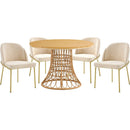 Wood Table & Chair Set for Modern Living Spaces,One table,four chairs set