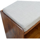 Pull Out Shoe Bench - Chestnut / Mud Linen by HouseOfZazla