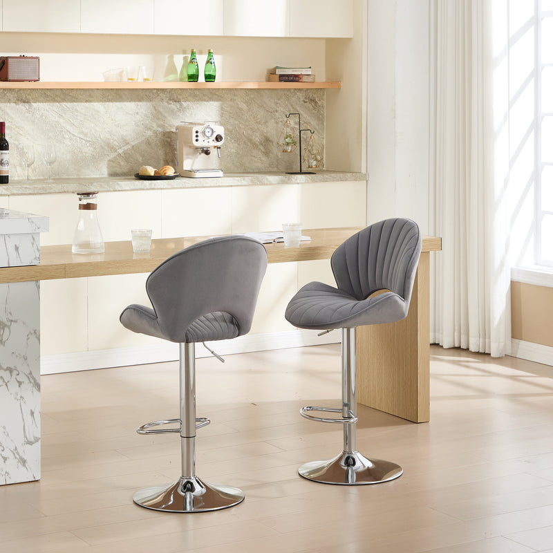 Bar Stools Set of 2 - Adjustable Barstools with Back and Footrest, photo 8 of 10