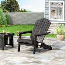 Zenithia Outdoor Foldable Adirondack Chair With 2 Cup Holders