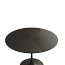 47.24"Modern Round Dining Table,Four Patchwork Tabletops with Black Color Solid Wood Grain Table Top,Metal Base Dining Table, End Table Leisure Coffee Table