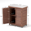 Potting Bench With Storage Cabinet And Metal Table Top For Outdoor by Unique Piece Furniture