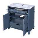 Bathroom Vanity With Sink Storage Cabinet - Blue by HouseOfZazla