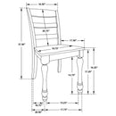 Ladder Back Side Chair With Saddle Seat (Set of 2) - White by HouseOfZazla