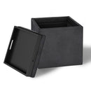 Rockwood - Upholstered Cube Storage Ottoman With Tray by Unique Piece Furniture