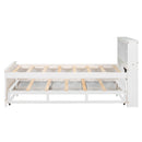 Platform Bed With Storage Headboard, USB, Trundle And 3 Drawers by HouseOfZazla