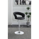 Bar Stool With Seat, 360 Degree Swivel, Height Adjustable Design - Black by HouseOfZazla
