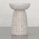 Elmford 13W Round Pedestal Dimple Accent Table