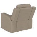 Slater - Upholstered Recliner Chair With Manual Recline - Taupe by HouseOfZazla