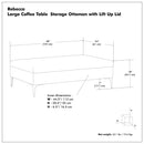 Rebecca - Multifunctional Coffee Table Storage Ottoman With Lift Up Lid by HouseOfZazla