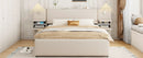Upholstered Platform Bed With Reading Lights, Drawers, Trundle And Shelves by HouseOfZazla