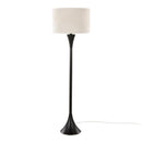 Lenuxe 65" Contemporary Metal Floor Lamp in Oil Rubbed Bronze with Natural Linen Shade