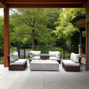 Outdoor Elegance Conversation Set With Fire Pit by Unique Piece Furniture