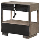 Prescott - 2 Drawers Nightstand With Open Shelf - Taupe by HouseOfZazla