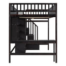 Loft Bed With Bookshelf, Drawers, Desk, And Wardrobe by HouseOfZazla