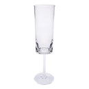Oval Halo Unbreakable Plastic Champagne Flutes (Set of 4), Acrylic Wedding Mimosas Glasses, 4Oz - Clear by HouseOfZazla