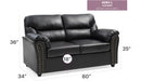 Padded Love Seat For Modern Living - Black
