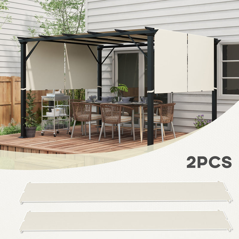 2 PCS 4 x 18ft Pergola Canopy Replacement, UV Protection Pergola Shade Cover, Easy to Install for 10 x 11.8ft Pergola, Khaki
