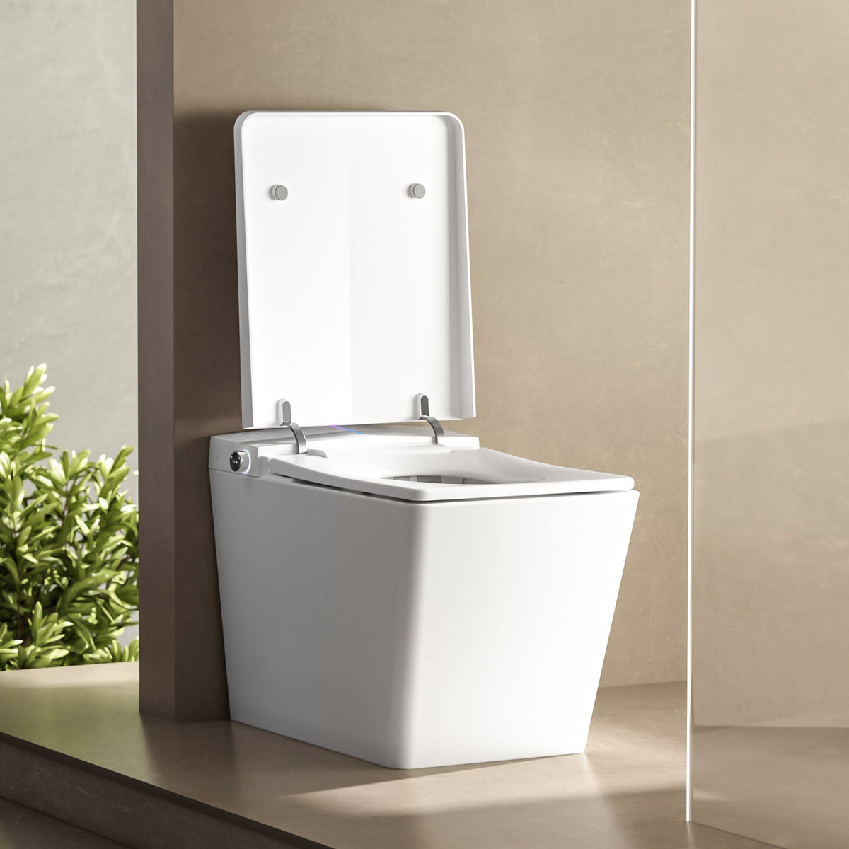 Square Smart Toilet with Built-in Tank for Modern Bathroom, photo 6 of 10