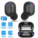 Wireless V5.3 TWS Earbuds In-Ear Stereo Headset Earphone Earpiece with Microphone Magnetic Charging Dock for Driving Working Traveling