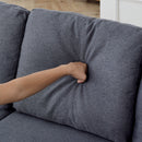 78.8" Reversible Sleeper Combo Sofa with Pullout Bed, Comfortable Linen L-Shaped Combo Sofa Sofa Bed, Living Room Furniture Sets for Tight Spaces