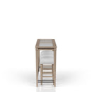 Glass Console Table With 3 Stools - Frosted by HouseOfZazla