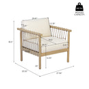 Outdoor Acacia Wood 3-Piece Furniture Set