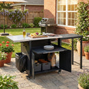 Foldable Outdoor Prep Station BBQ Cart Patio Dining Cart by HouseOfZazla